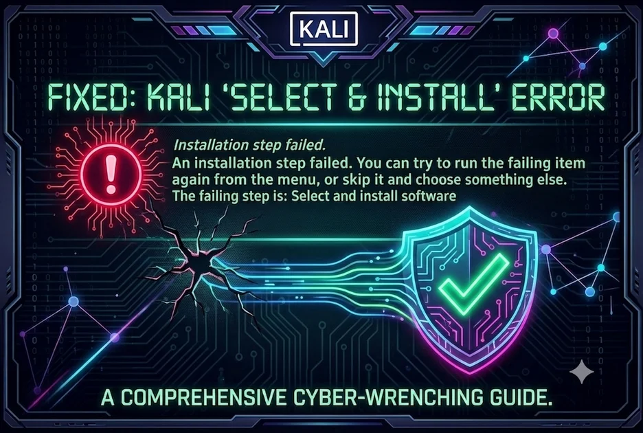 Fixing "Installation Step Failed: Select and Install Software" in the Kali Installer cover image